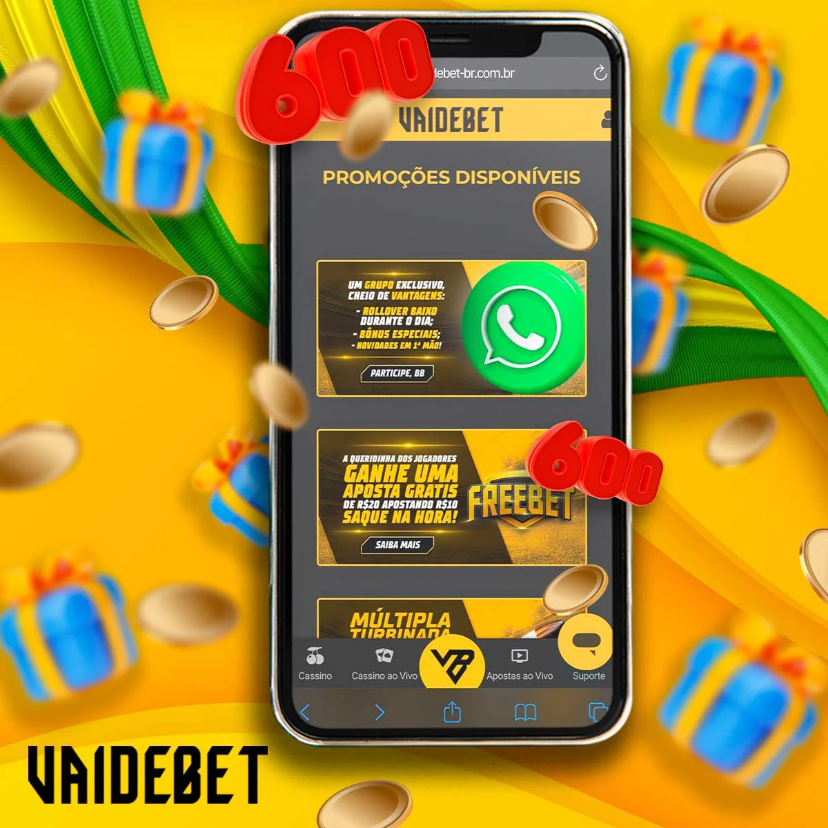 Termos e Condições do Bónus de Boas-Vindas do Vaidebet Casino