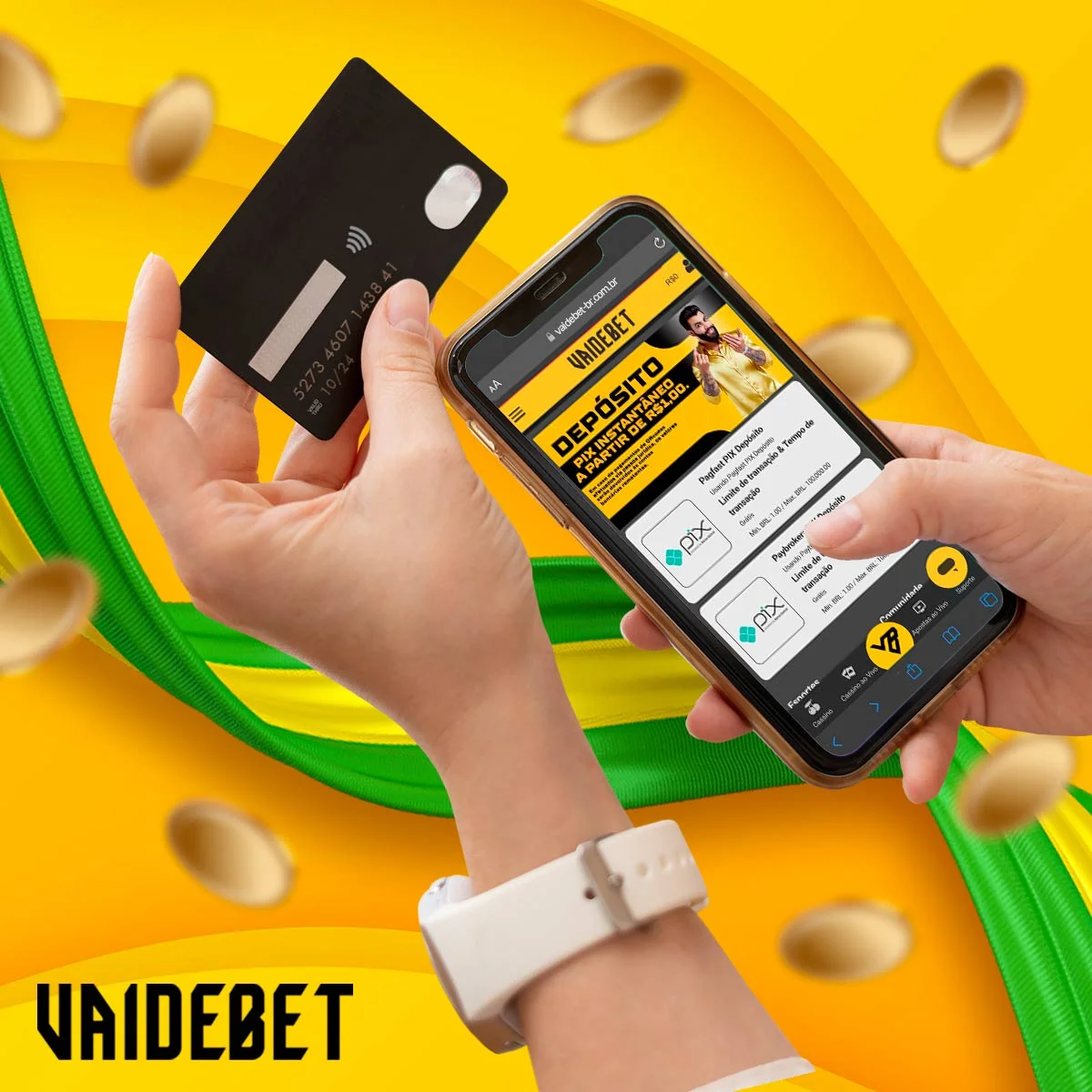 Que opções de depósito estão disponíveis na Vaidebet?