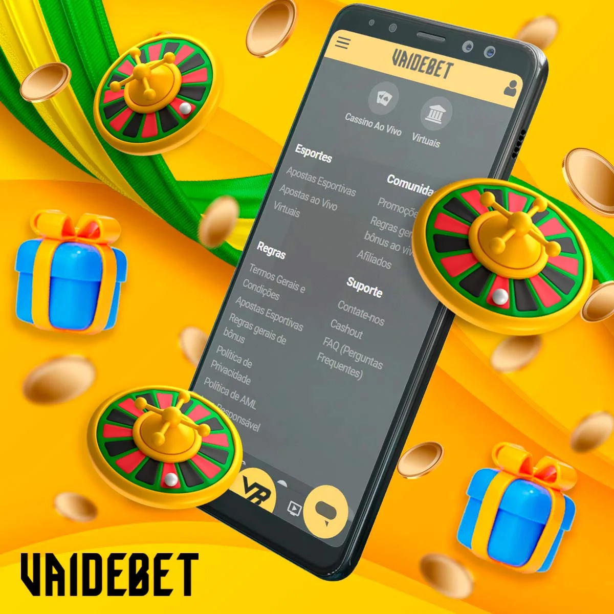 Como posso apostar os bónus do casino Vaidebet?