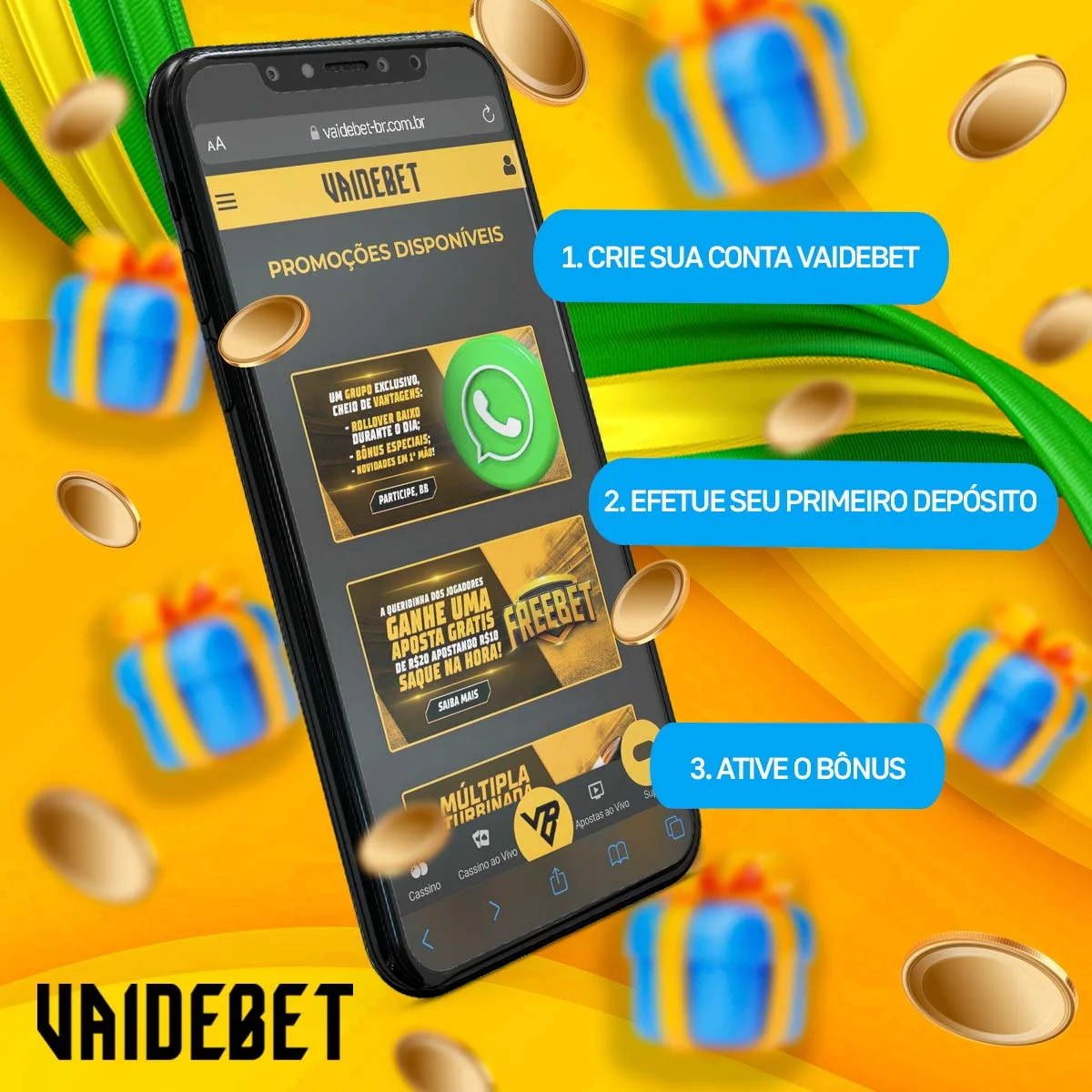 Termos e condições do bónus do casino Vaidebet